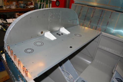 Instrumentation shelf installed