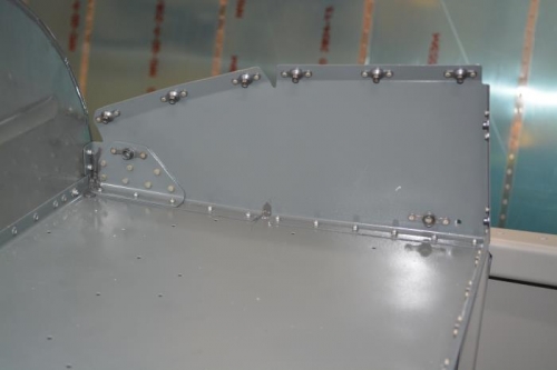 Right canopy rib sealed and installed