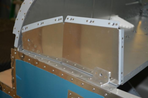 Left canopy rib sealed and installed