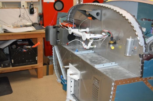 cleared wires tube out of teh way in prep for engine