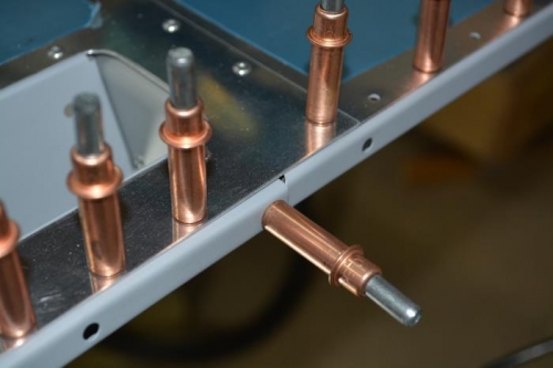 Edges channels clecoed in place and ready to rivet