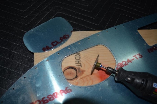 Access hole roughed out