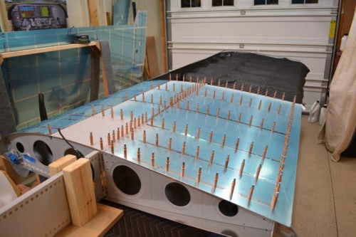 Instaling W-1201B inboard skin