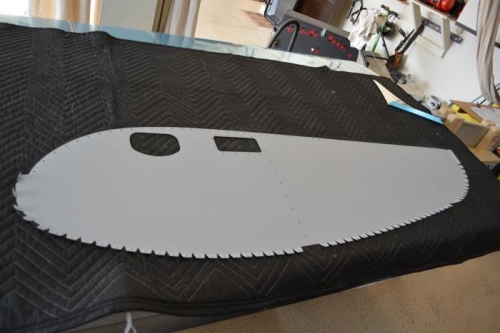 Right wing tip underside skin preped and ready to attach