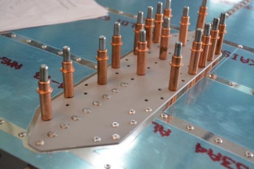 All teh large rivets installed and filed down