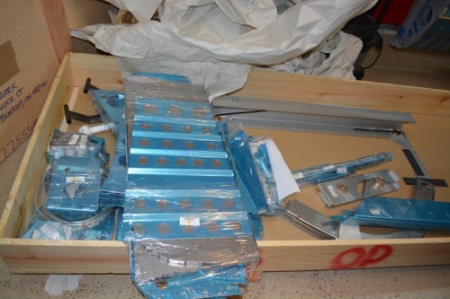 unpacking and inventory...seat backs visible