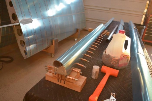 Deburred and assembled the first parts of the left flaperon