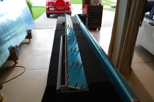 trail edge skins clecoed in place