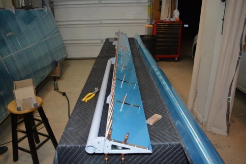 Setting rivets on the top side first