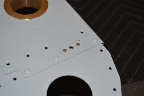 Set rivets for outside plate nuts