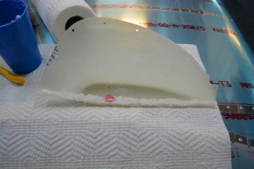 applied (probably too much) to the wing tip fixture