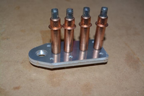 Bearing bracket matched up in prepr for smoothing out the sides