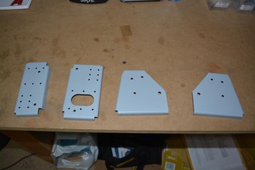 Prep of pulley bracket parts