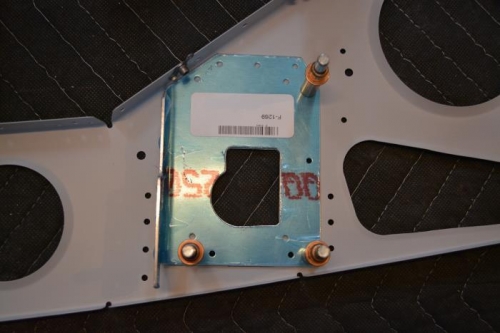 Seat rib trimmed and bracket ready for prime