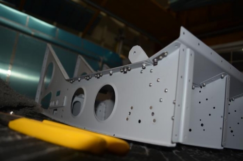 Nut plates installed