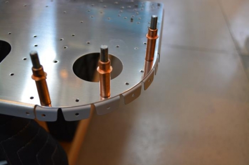 Bulkhead flange ready for rivets