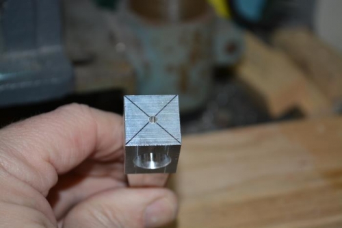 Pilot hole drilled (#40 size)