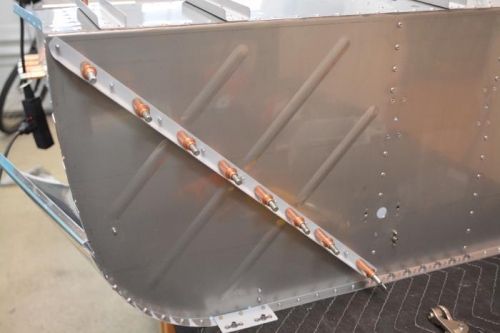 Stiffener ready to rivet