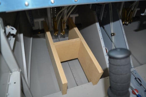 rudder stop fixture in place