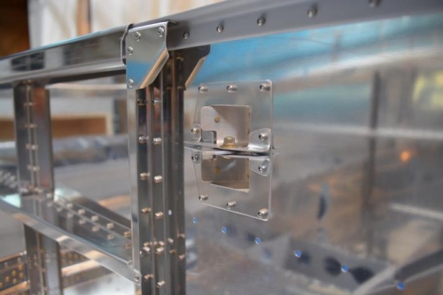 Inside view of vent door assembly