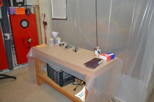 paint mixing station ready and now ready to start with primer