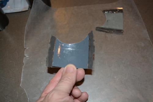 taped outside to create shelf for resin