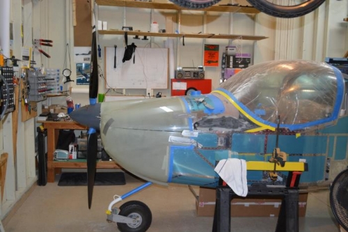 cowling close to position, but still has overlaps to trim off