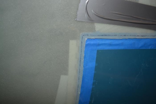 now to mark the edges and sneak up on the amount needed to trim