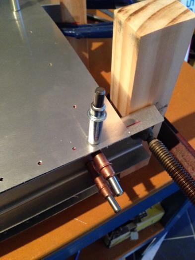 First hole drilled in spar and skin aligned