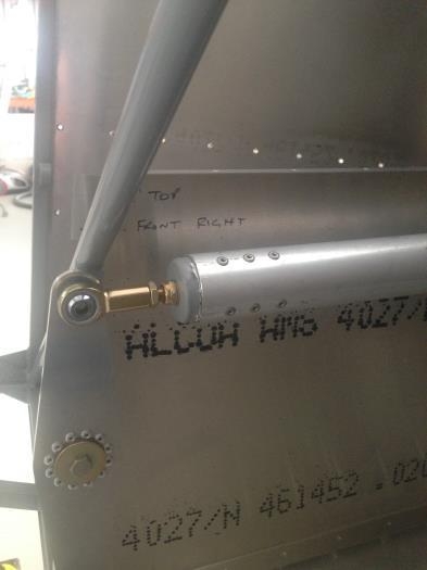 Elevator control arm and pushrod