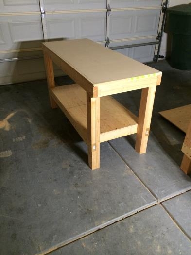 Second table with leg doublers installed.