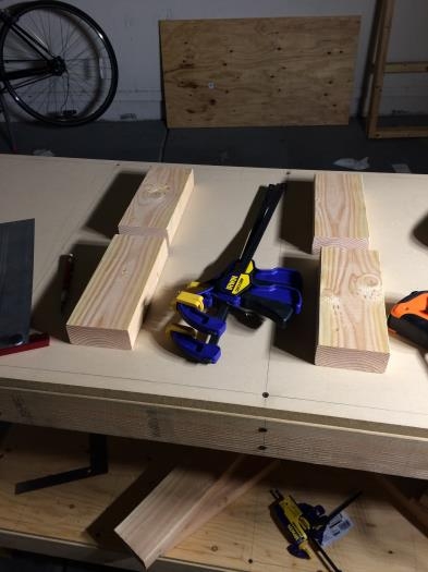 First table with leg doublers cut and ready to be installed.