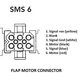 Flap motor connector