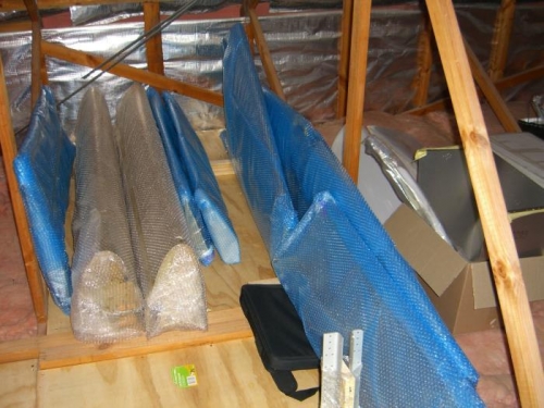 Components in house roof storage