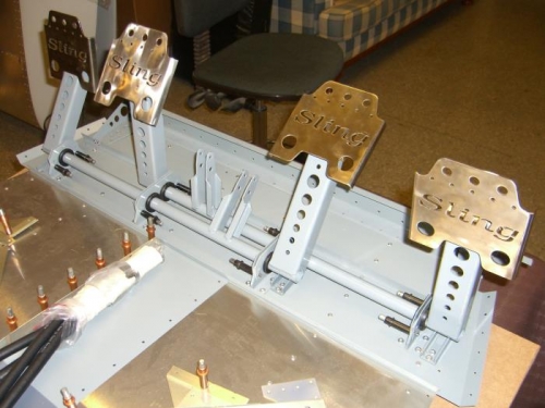 Starting to assemble rudder pedals