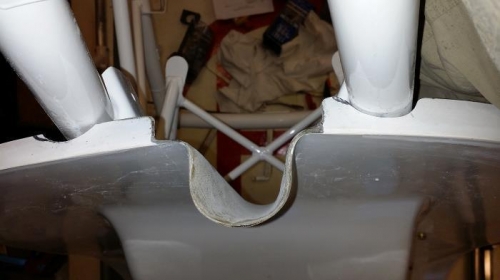 Top Of Seat Pan Near Hood Bracket