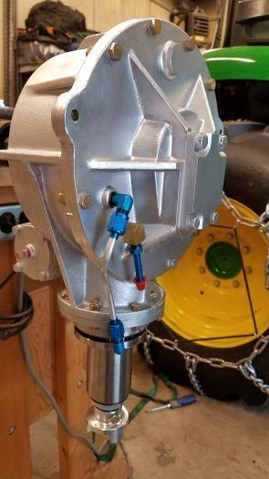 Transmission fittings and bolts reinstalled