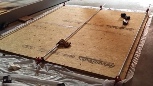 6 Sheets Of Flooring Underlayment Is Glued Together