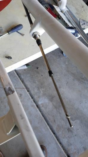 Rudder pedal control cable