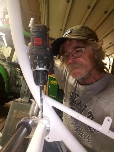 Drilling mounting hole for clevis assembly