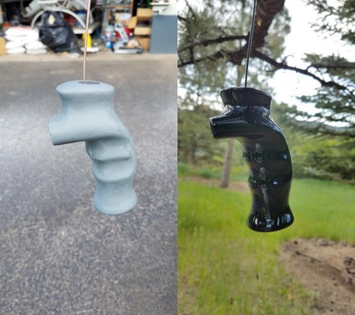Cyclic grip prepped and painted