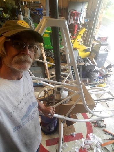 PVC pipe placed over rotor shaft for protection