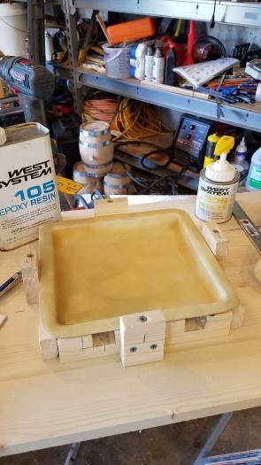 Wooden jig for oil sump