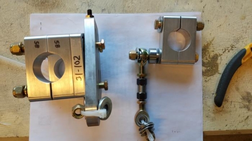 Engine mounts temporarily assembled