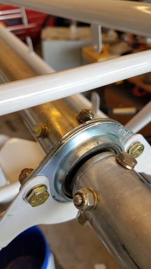 Holes drilled for tail rotor shaft