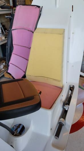 Foam cut out for seat and back