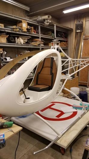 Seat upholstery installed