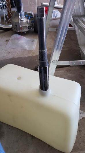 Auxillary fuel tank inlet reamed