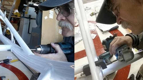 Reaming Bushing & Attaching Front Landing Gear