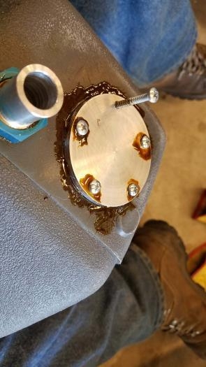 Final installation of acces plate for starboard tank